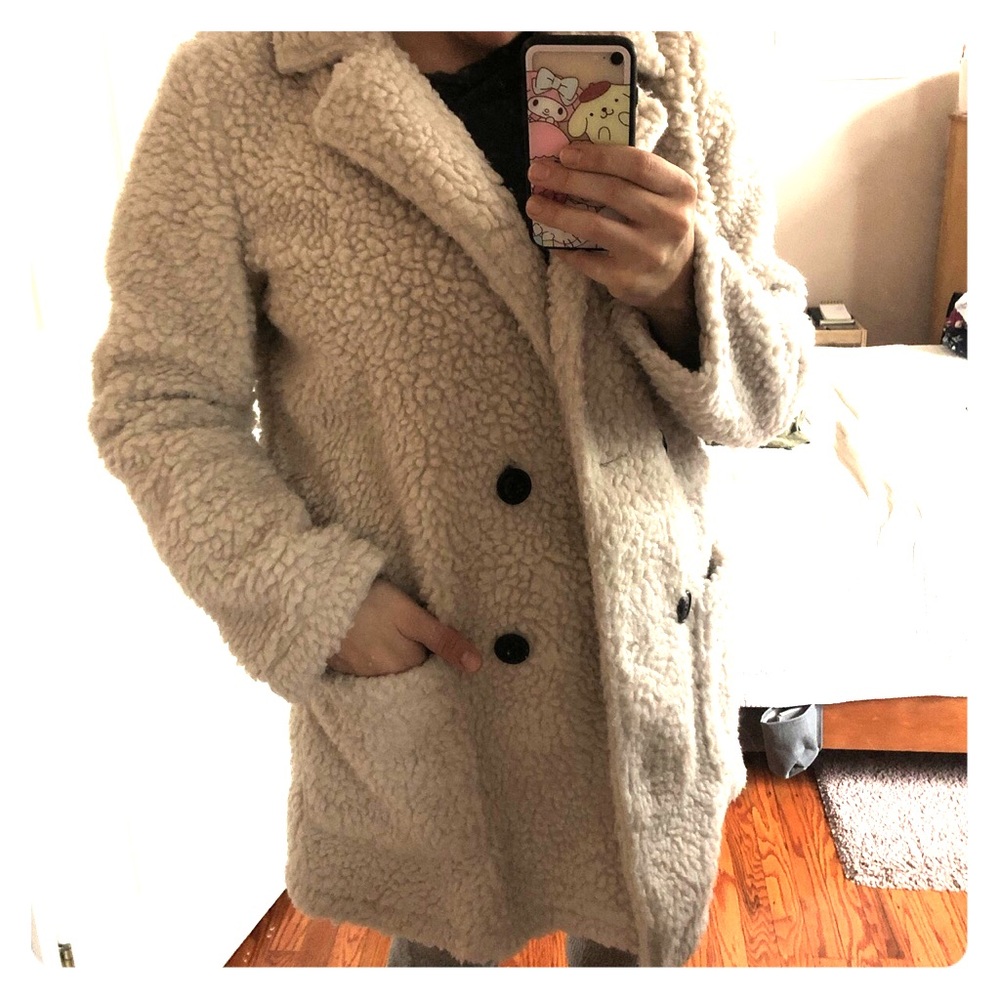 Fluffy teddy coat 🐻 ASOS